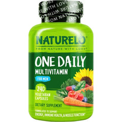 NATURELO Multivitamin for Men One Daily, 240 Vegetarian Capsules