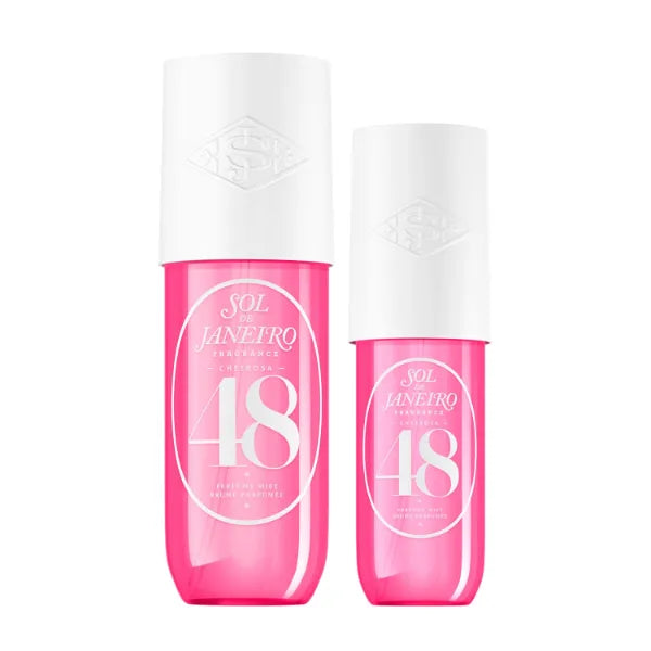 Sol de Janeiro Cheirosa 48 Hair & Body Fragrance Mist Full Size and Travel Size Set - Home and Away Bundle - 8.1 & 3 fl oz Duo