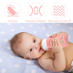 Baby Bottle Protective Cover, Silicone Sleeves for Baby Bottles, Glass Bottle Cover for Avent Glass Bottles, Compatible with Philips Avent Natural Glass Baby Bottles 240 ml, Protective Cover, Silicone