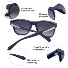 Joopin Square Polarized Sunglasses for Men Women, Classic Retro Sun Glasses UV400 Protection Driving Fishing