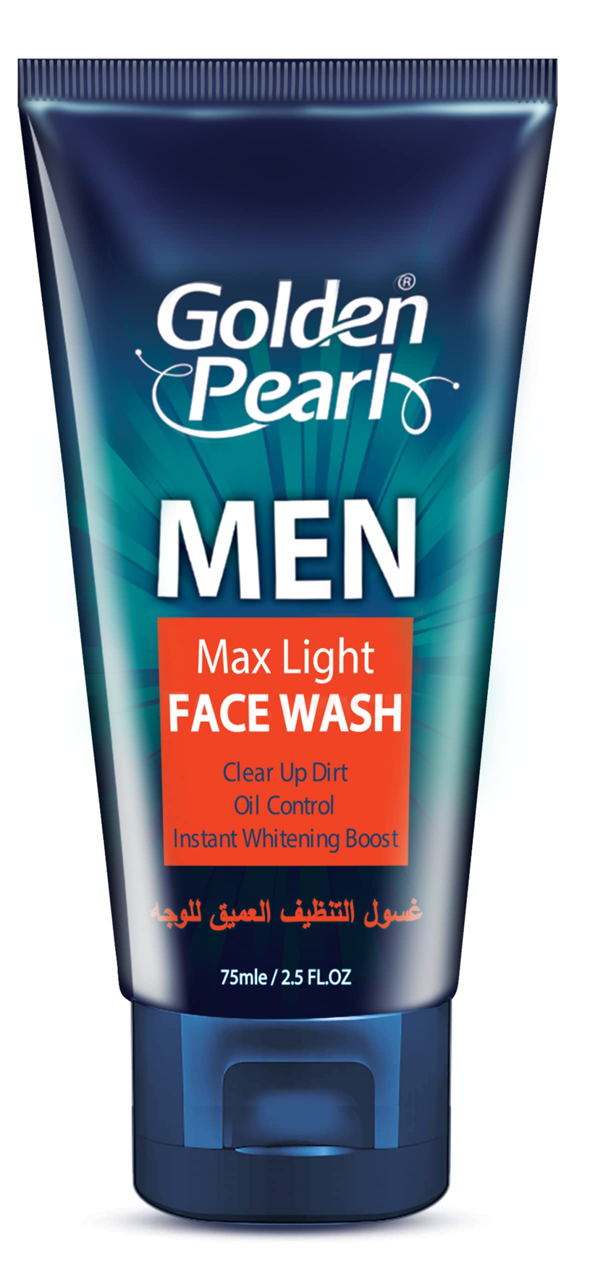 Golden Pearl Men Face Wash for Oily Skin - Facewash Men Oil Cleanser - Salicylic Acid Cleanser - Acne Face Wash for Men Cleanser for Face - Men Exfoliating Face Wash 75 ml