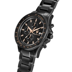 Maserati SFIDA Men's Watch, Chronograph, Quartz - R8873640011, Black/White, 44mm, Bracelet, Black/White, 44mm, Bracelet