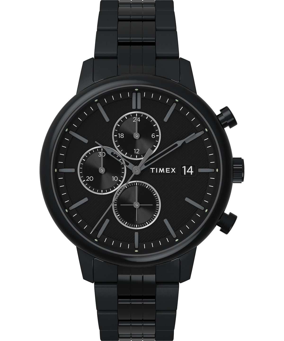 Timex 45 mm Chicago Watch - Black/Black/Black/Chrono