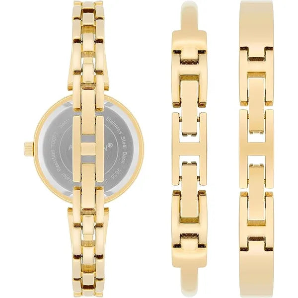 Armitron Women's Crystal Accented Watch and Bracelet Set