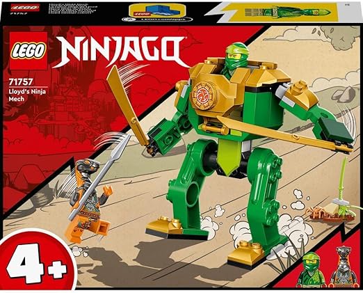 LEGO NINJAGO Lloyd’s Ninja Mech 71757 Building Blocks Toy Set; Toys for Boys, Girls, and Kids (57 Pieces)