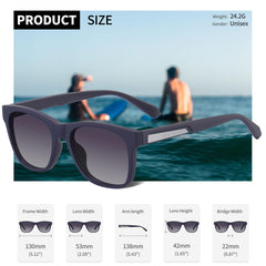 Joopin Square Polarized Sunglasses for Men Women, Classic Retro Sun Glasses UV400 Protection Driving Fishing