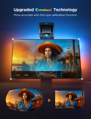 Govee 3-Lite TV Backlight with Fisheye Correction Function, Syncs with 55-65 inch TVs, RGBICW LED Backlight, 3.6m Wi-Fi with Camera, 4 Colors in 1 LED Beads, Sound and App Control, Adapter