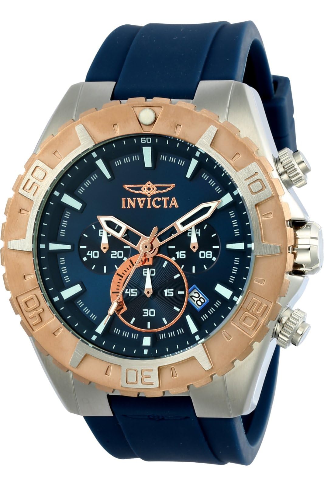 Invicta Men's Aviator Stainless Steel Quartz Watch - Steel blue