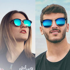 Joopin Polarized Semi Rimless Sunglasses Men Women, Classic Half Frame Sun Glasses UV Protection
