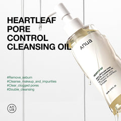 ANUA Heartleaf Pore Control Cleansing Oil, Oil Cleanser for Face, Makeup Blackhead Remover, Korean Skin Care, Original, 200ml/6.76 fl oz