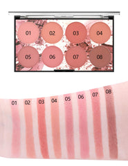 SYOSI Blush Palette, 8 Colors Face Blush Palette, Highlight Blush Palette, Professional Blusher Powder Palette Face Cosmetic Makeup