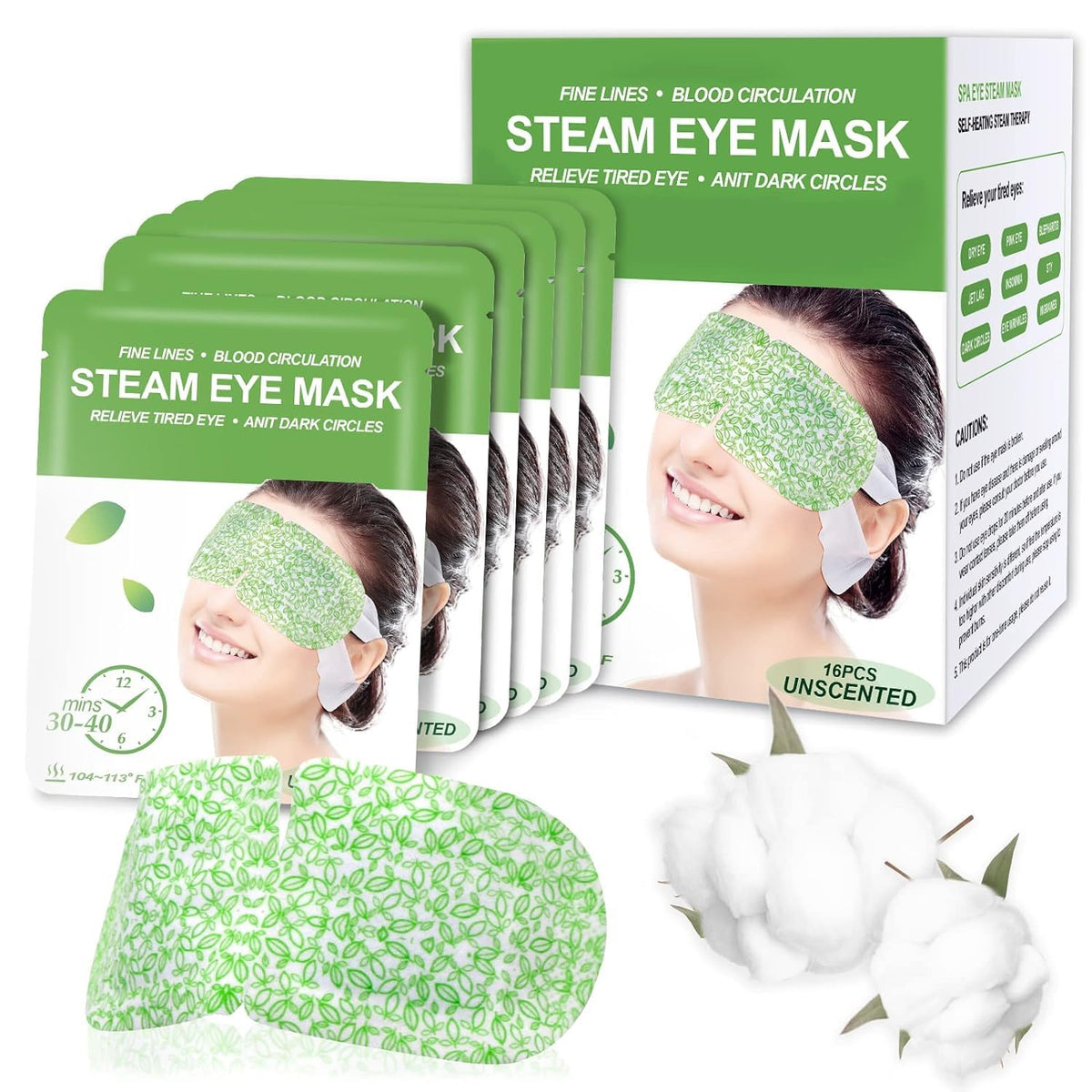 BeMyLady 16Pcs Heated Eye Masks for Dry Eyes Self Heating Eye Mask Relief Eye Fatigue Hot Sleep Masks Heated Eye masks for sleeping,Dry Eyes,Travel Essentials,Bedroom Accessories,Idea Gifts(Unscented)