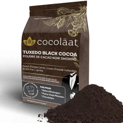 Cocoläat Tuxedo Black Cocoa Powder | Culinary Grade for Bakers & Pastry Chefs | Natural Substitute For Black Food Coloring | Dutch Cocoa With Strong Chocolate Taste | Resealable Pouch | 12 oz, 340 g
