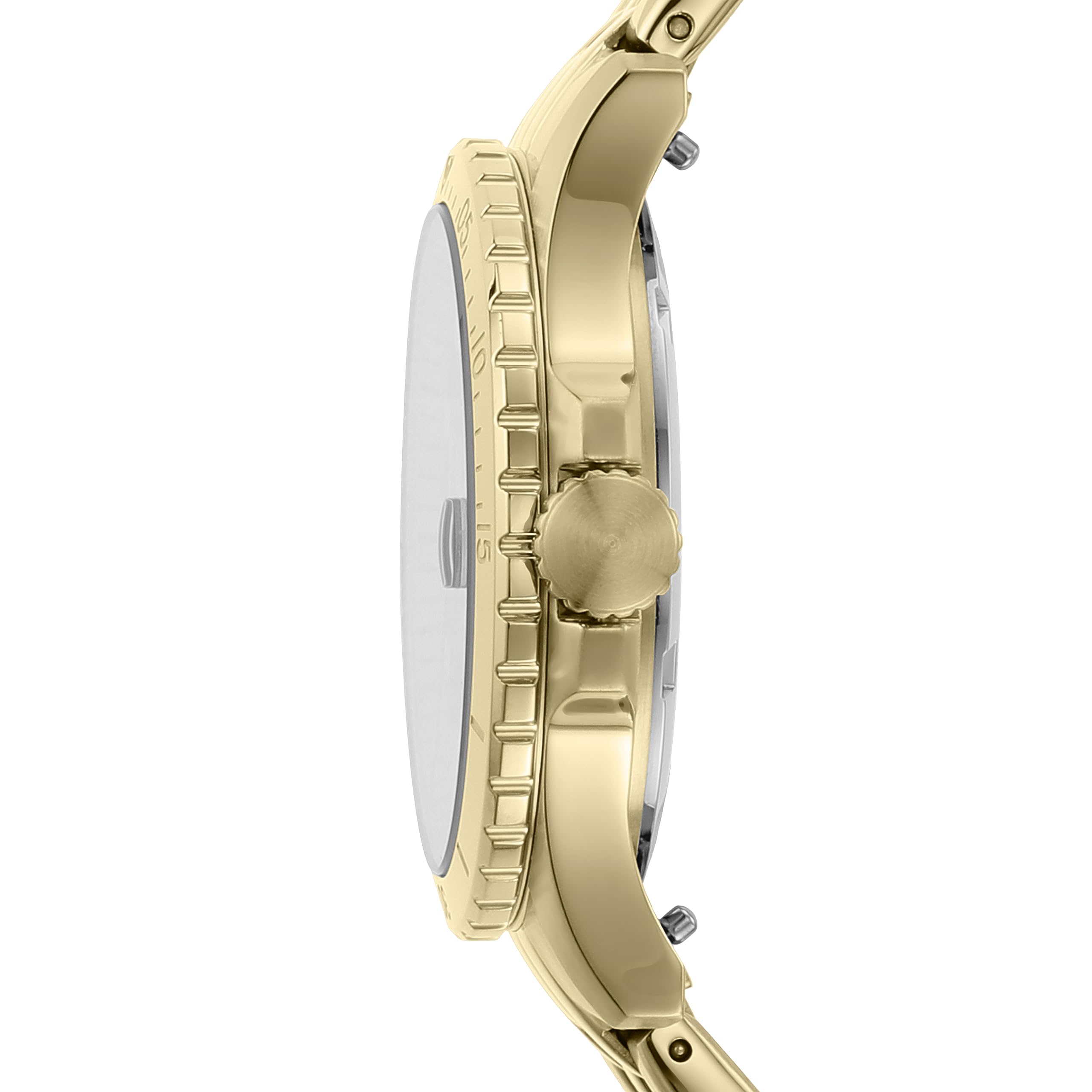 Fossil Women's Dive-Inspired Sports Watch with Stainless Steel, Ceramic, or Silicone Band - Golden_Green