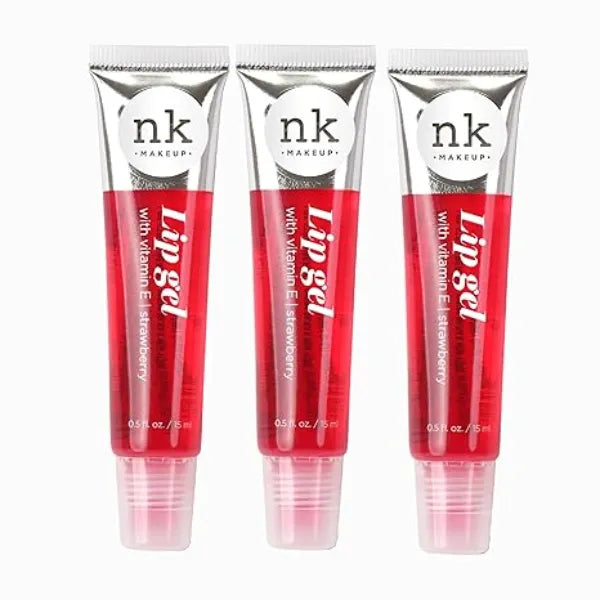 NICKA K NEW YORK Set of 3 NK Hydrating Lip Gel – Vitamin E (Strawberry)