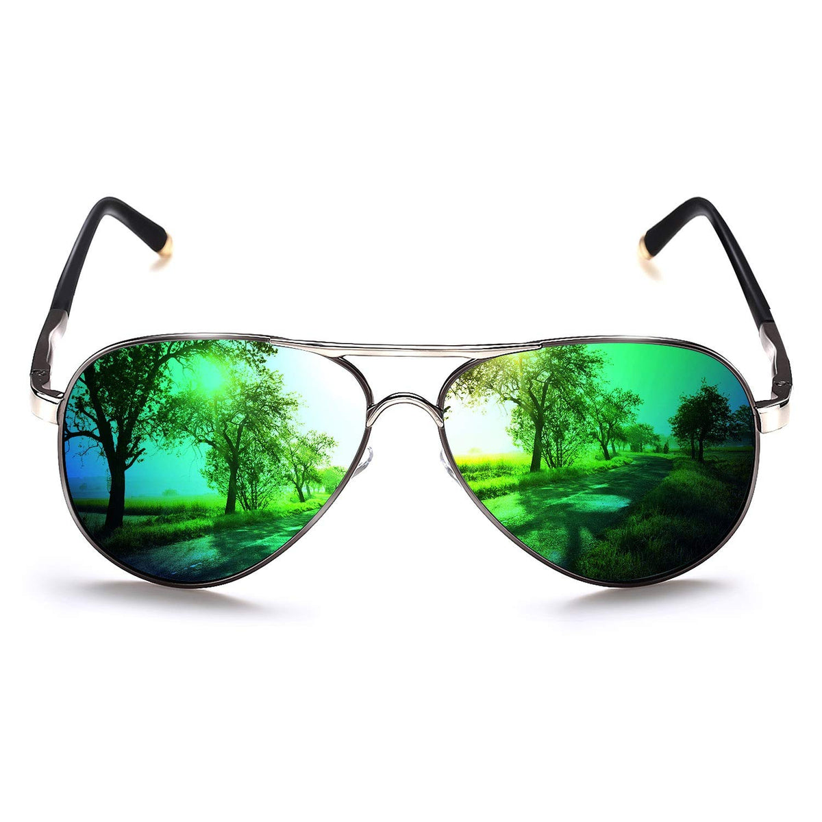 ROCKNIGHT Polarized Aviator Sunglasses for Men Women Metal Flat Top Sunglasses lightweight Driving UV400 Outdoor 58mm