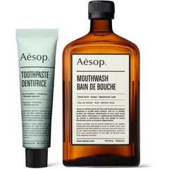 Aesop Oral Care Duo | Mouthwash & Toothpaste Set for Fresh Breath | Daily Botanical Oral Hygiene Kit (16.9 oz + 3.4 oz)