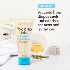 Aveeno Baby barrier cream 100ml, Aveeno baby hair and body wash 250ml and Free Aveeno baby daily lotion 150ml