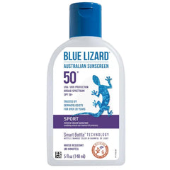 BLUE LIZARD Sport Mineral Sunscreen Lotion SPF 50+ – Zinc Oxide Broad Spectrum Protection (5 oz)