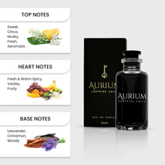 AURIUM Sapphire Sails Perfume For MEN 100ML - Premium Men Perfume - Long Lasting Fragrance For Men