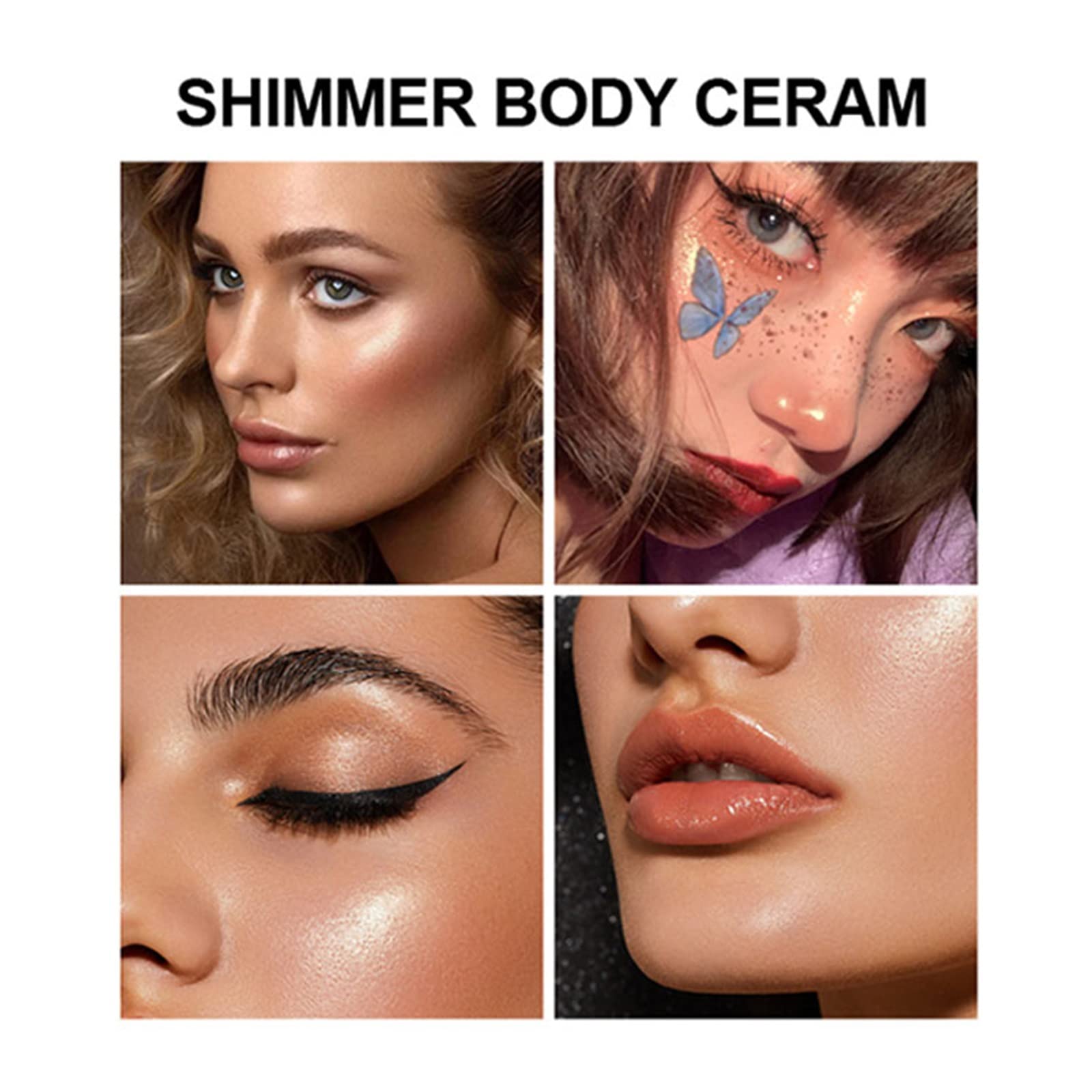 Highlighter Makeup Waterproof Long Lasting Shimmer Face Highlighters Facial Bronzers Illuminator Highlighting Powder for All Skin Tones