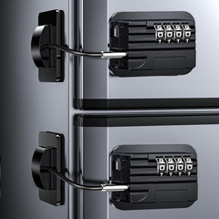 2 Pack Refrigerator Fridge Freezer Door Lock with Password, Child Proof Door Lock for Kitchen Refrigerator, Cabinets and Drawers, Closets, Windows, Doors-No Tools Need or Drill (Patent)