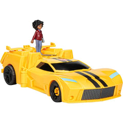 Transformers Toys EarthSpark Spin Changer Bumblebee Action Figure with Mo Malto Figure, Robot Toys for Kids