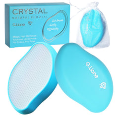 G.Liane Premium Crystal Hair Eraser,Natural Crystal Hair Remover for Women,Painless Exfoliation Hair Removal Epilator,Gentle and Efficient Lady Shaver and Trimmer on Leg Back Arm(Ocean Blue)