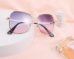 FEISEDY Womens Pilot Sunglasses Oversized Butterfly X Shape Design Cateye Cute Lady Sunglasses B2738