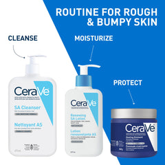 CeraVe SALICYLIC ACID Lotion, Renewing SA Exfoliating Body Lotion for Dry, Rough & Bumpy Skin, Psoriasis, Keratosis Pilaris, Itching & Flaking. With Lactic Acid, Hyaluronic Acid, Fragrance Free, 237ML