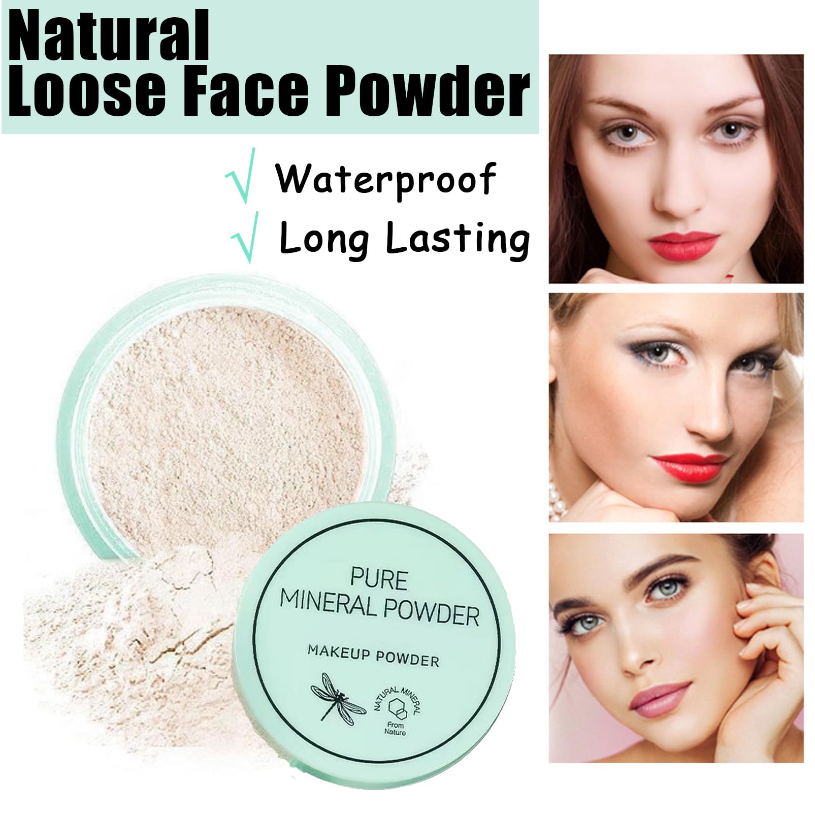 Translucent Face Powder,Matte Face Powder For Mature Skin,Natural Setting Powder,Long Lasting Loose Setting Powder,Oil-Contral Makeup Setting Powder,Translucent Setting Powder