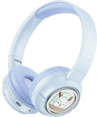 Porodo Soundtec Moose Wireless Kids Headphone, Child-Friendly Controls, 85dB Safe Sound, 400mAh Battery,20H Playtime, Type-C Charging Port, V5.3 Bluetooth,10m Transmission Distance (Blue)