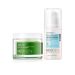 NEOGEN DERMALOGY Bio Peel Gauze Peeling Pads Green Tea, 30 pads & Real Ferment Micro Serum