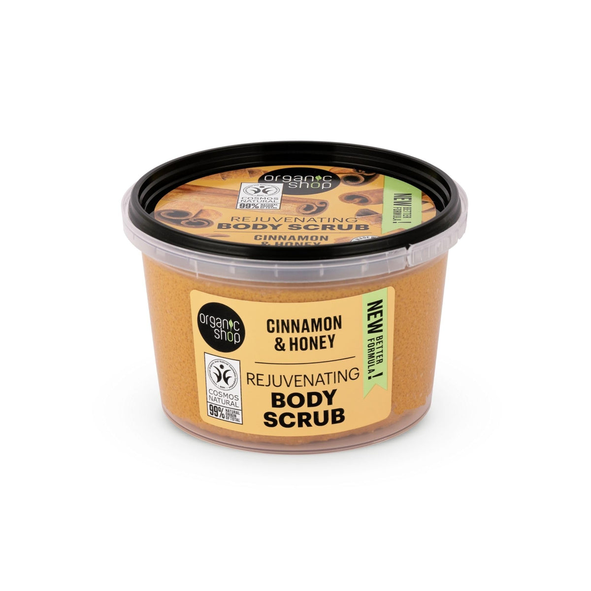 Organic Shop Honey Cinnamon Body Scrub, 250 Ml, Gold, Ml (Pack Of 1)