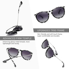SUNGAIT Vintage Round Sunglasses for Women Men Classic Retro Designer Style