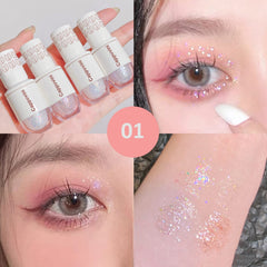 VUCATIN 2PCS Liquid Glitter Eyeshadow, Bling Eye Shadow Sparkle Shimmer Eyeliner Sticks, Waterproof Quick Dry Long Lasting Shining Eyeshadow for Daily Crystals Eye Lip Face Skin Makeup (01/04-2PCS)
