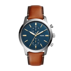 Fossil Mens Quartz Watch, Analog Display And Leather Strap Fs5279 One Size