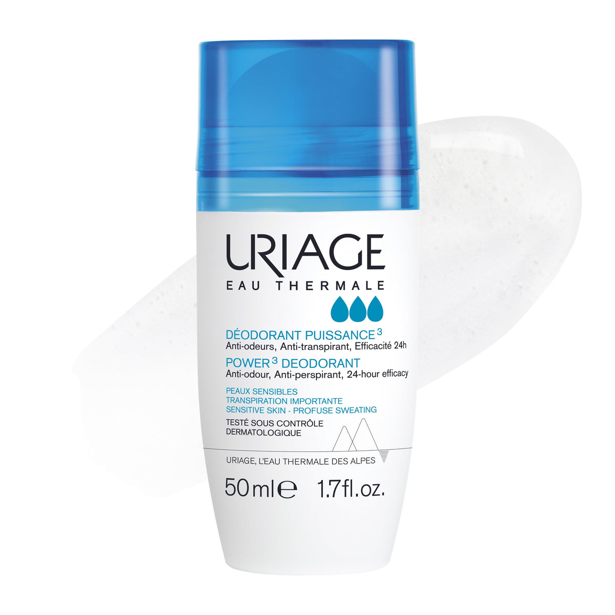 Uriage Power 3 Antiperspirant Deodorant Roll-On 50ml