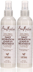 Shea Moisture 100% Virgin Coconut Oil Leave-In Treat 8 Ounce (237ml) (2 Pack)