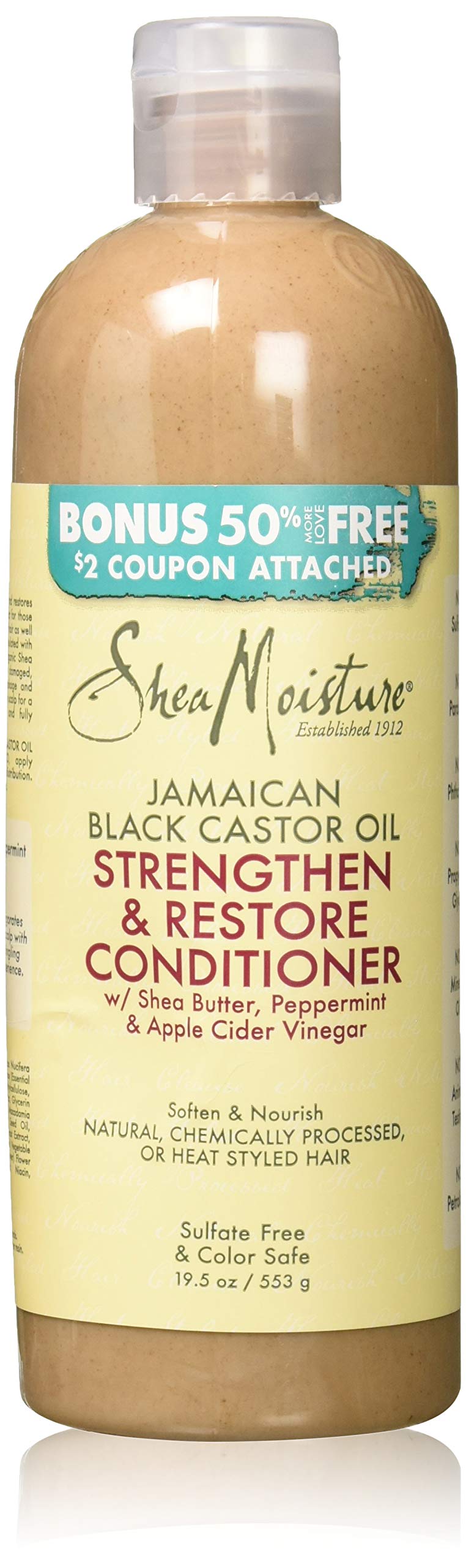 Shea Moisture Jamaican Black Castor Oil Strengthen & Restore Conditioner, 19.8 oz