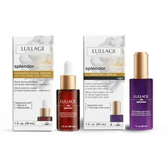 LULLAGE Splendor Illuminating Night Face Serum 1oz and Splendor Radiance Hyaluronic Acid & Vitamin C Serum 1 oz