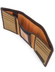 Timberland PRO mens Leather RFID Trifold Wallet With ID Window Wallet - Dark Brown/Pullman