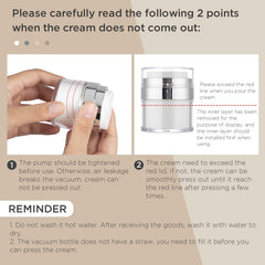 3 Pcs — 15/30/50ml Cream Refillable Cans Vacuum Bottle, Press Skin Care Products Jar Acrylic Style Airless Pump Cosmetic Containers Vacuum Press Cream Jars Refillable Face Lotion Box (3 Pcs)