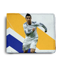 ShopMantra Cristiano Ronaldo Cr7 Printed Pu Leather Wallet For Men's/Boy's (Cr7 Action), Multicolor