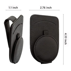 ELECDON Sunglass Holder for Car Visor,Adsorption Sunglasses Holder Clip for Storing Glasses Card Mask, for Car Visor (Black)