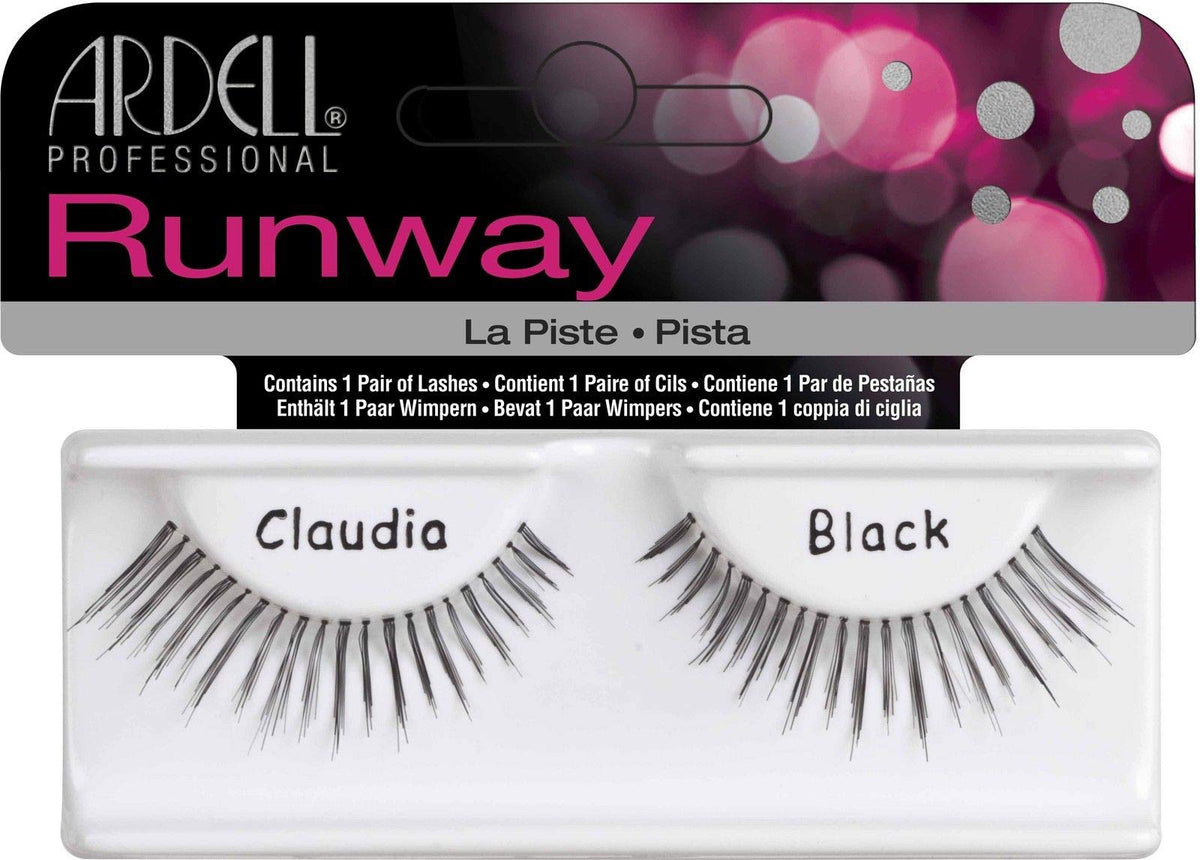 Ardell Professional Runway Eye Lashes, Claudia-  human hair lashes, Black