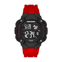 Skechers Casual Digital Watch for Men - Westlawn Black/Red