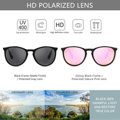 SUNGAIT Vintage Round Sunglasses for Women Men Classic Retro Designer Style
