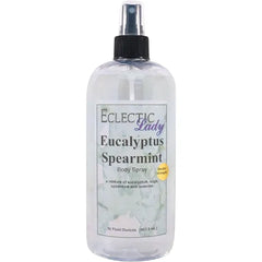 Eclectic Lady Eucalyptus Spearmint Body Spray, Double Strength, 16 ounces, Body Mist for Women with Clean, Light & Gentle Fragrance, Cologne with Soft, Subtle Aroma For Daily Use