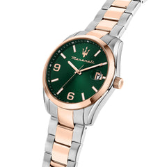 Maserati Limited Edition Men's Watch, Time, Date, Analogue, Steel Strap, ATTRAZIONE Collection - R8853151020 - Green